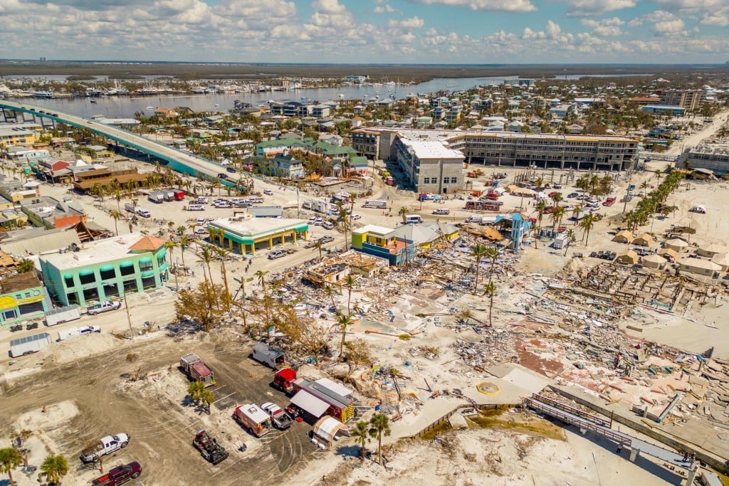 Massive destruction on Fort Myers Beach aftermath Hurricane Ian | Gettyimages 1429644234